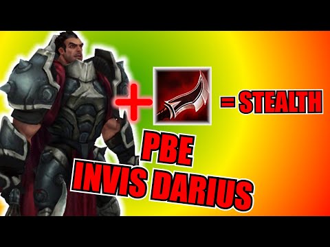 PBE TROLL BUILDS - DARIUS = KHA'ZIX? GOING INVIS AFTER EVERY KILL WITH NEW DUSKBLADE