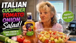 Easy Italian Cucumber Tomato Onion Salad | Fresh Summer Side Dish