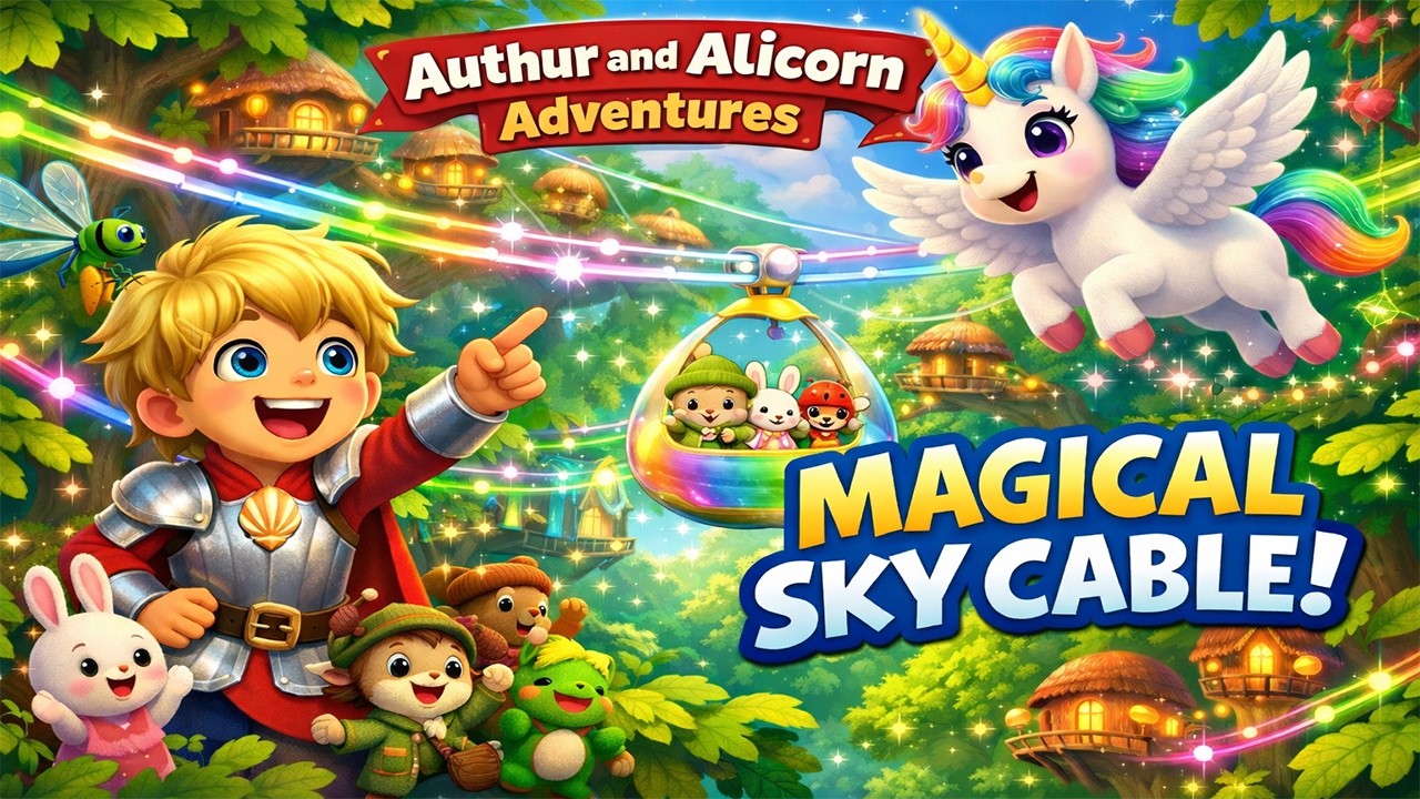 Arthur & Alicorn Adventure Build a Magical Sky Cable System in the Tiny Kingdom! | 3D Animation
