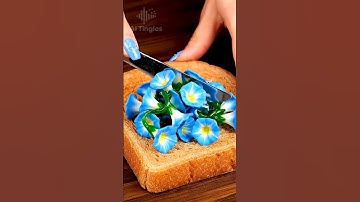 Spreading FLOWERS on TOAST 🌸 Satisfying AI ASMR #asmr @relaxingsounds