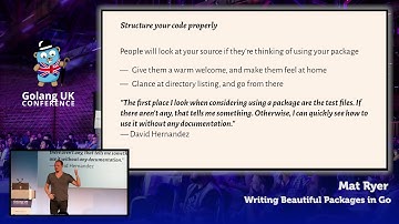 Golang UK Conference 2017 | Mat Ryer - Writing Beautiful Packages in Go