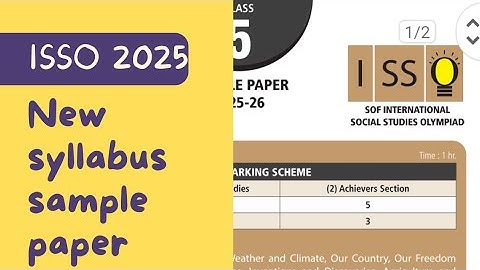 Class 5 isso social studies olympiad  sample paper 2025/class 5 social studies 2025/class 5 isso
