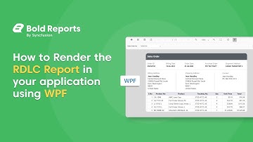 How to Render an RDLC Report in a WPF Application | Bold Reports