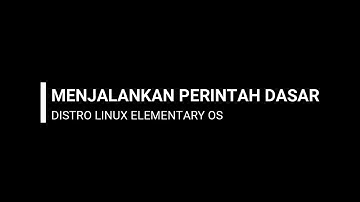 Cara Menjalankan Perintah Dasar Linux Elementary OS