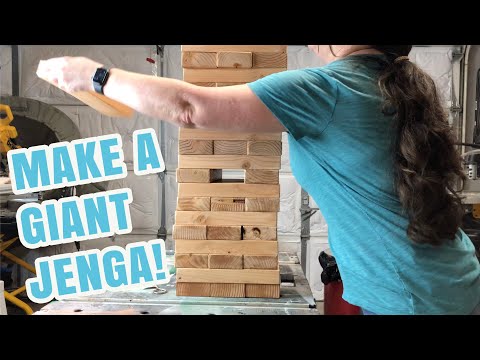 Making a giant Jenga set | Giant yard games | Learn how to make giant Jenga out of 2x4s |