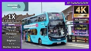 [Brighton & Hove] 1X ~ Mile Oak ➝ Brighton, Marina Cinema (Limited stops)【4K UW】