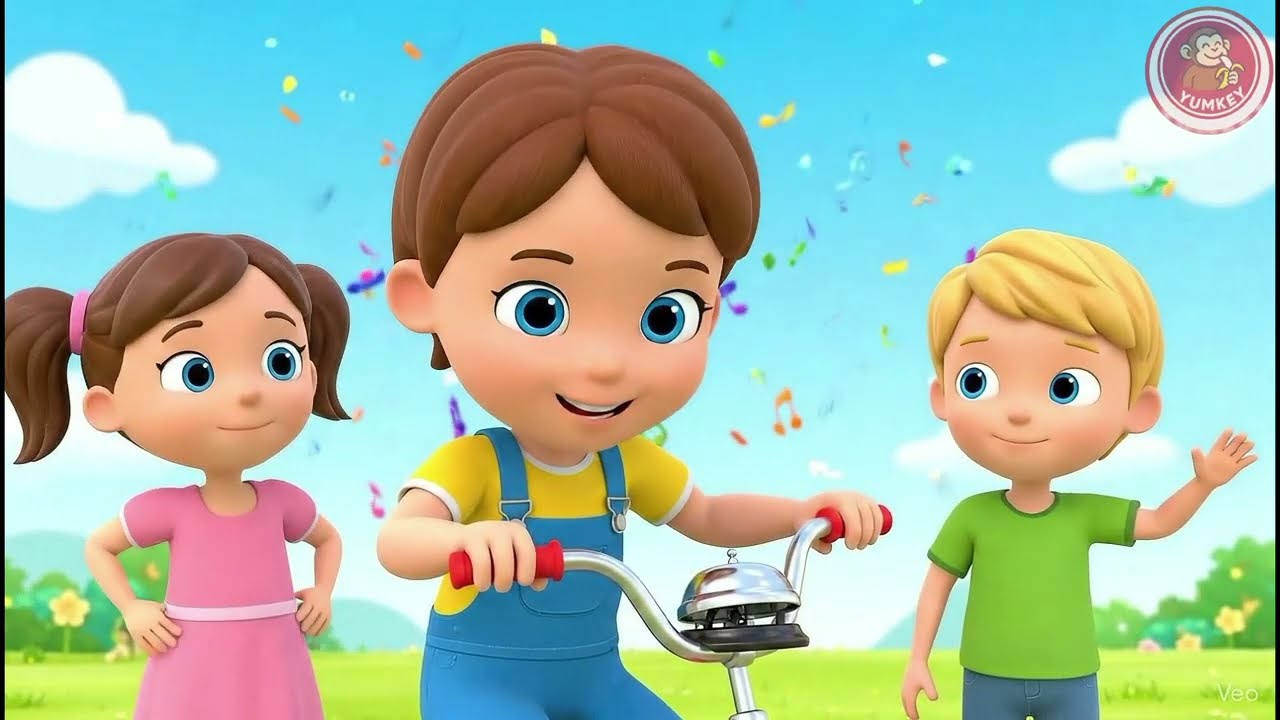 Bicycle Adventure Song for Kids | CoComelon Style 3D Nursery Rhyme | Fun Ride Through the Town!