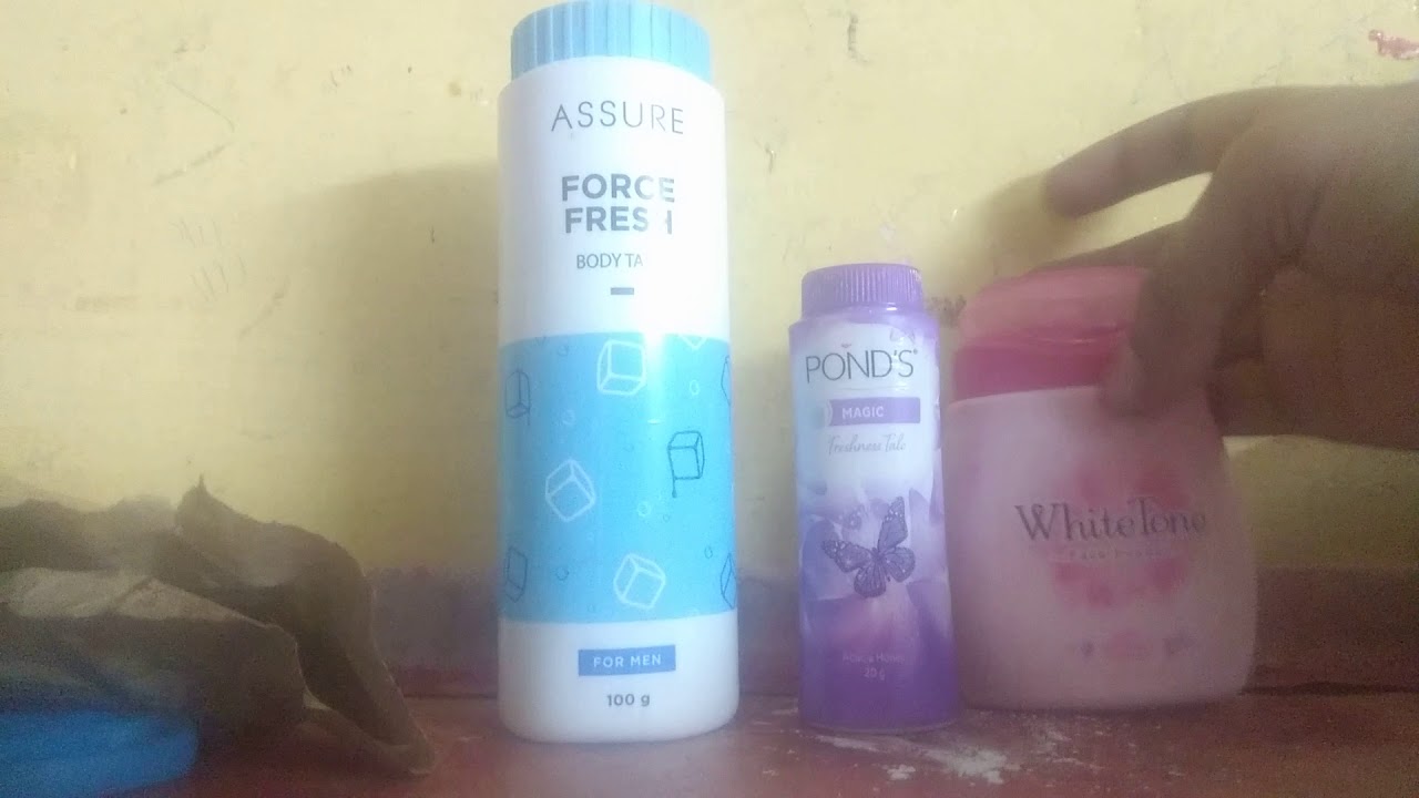 ASSURE FORCE FRESH BODY TALC and ponds powder and WHITE TONE FACE POWER ...