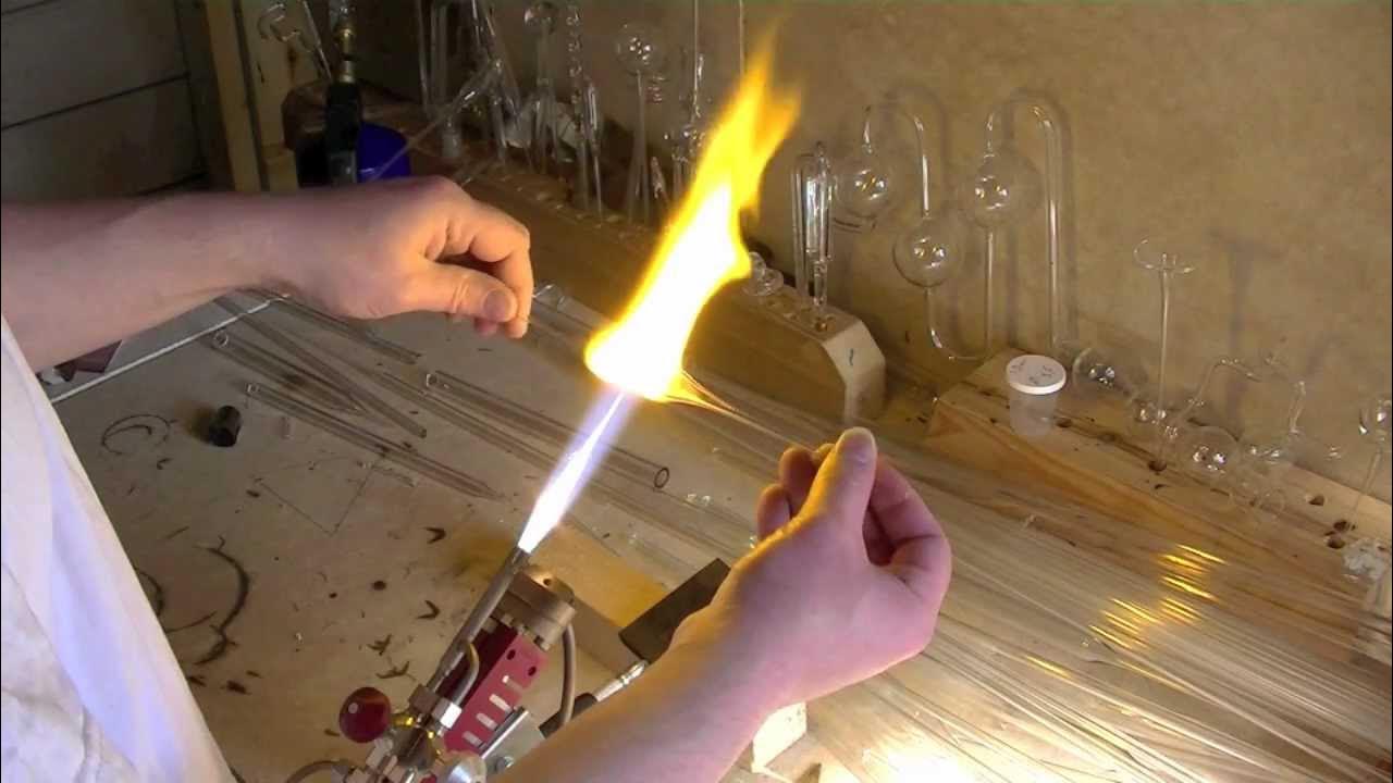 Glass blowing practice lesson 04 YouTube