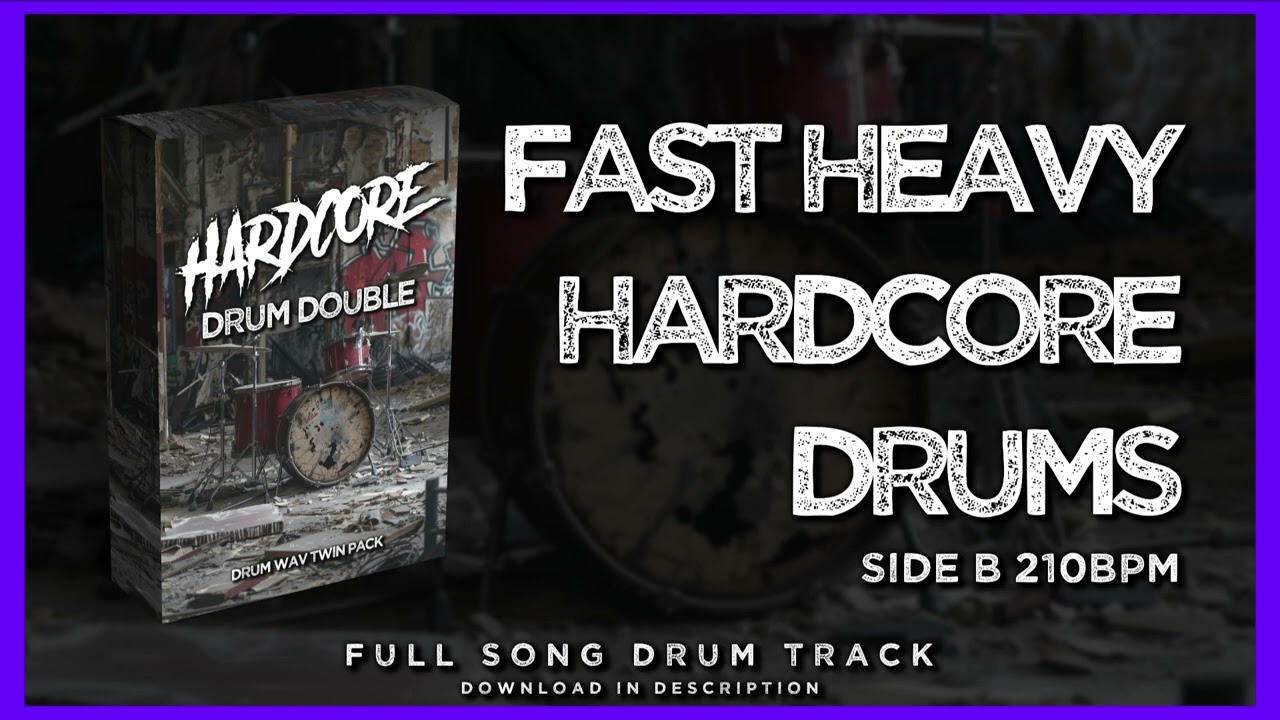 FAST GRINDING Hardcore Drum Track 210BPM!