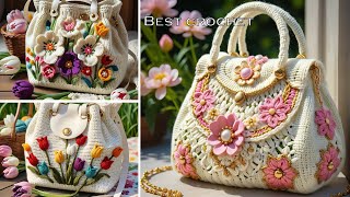 WOW 💯 crocheted women's bag with wool (share ideas)