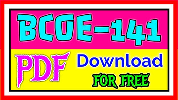 BCOE 141 Solved Assignment 2022-2023 I Respect My Pen IGNOU BCOMG Principles of Marketing PDF 2023