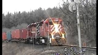 CP SD40-2 pulled Intermodal Train