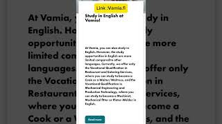 Application open to study in a vocational school in Finland. Check it out. #studyinfinland  #shorts