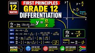 Mathematics Grade 12 First Principles - Differential Calculus y=a/x @mathszoneafricanmotives