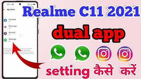 How To Double WhatsApp In Realme C11 2021 | Realme C11 2021 WhatsApp Clone