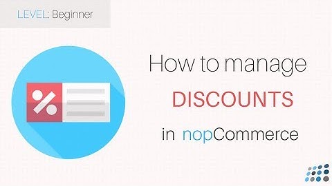 nopCommerce. Managing Discounts