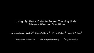 Using Synthetic Data for Person Tracking Under Adverse Weather Conditions screenshot 4