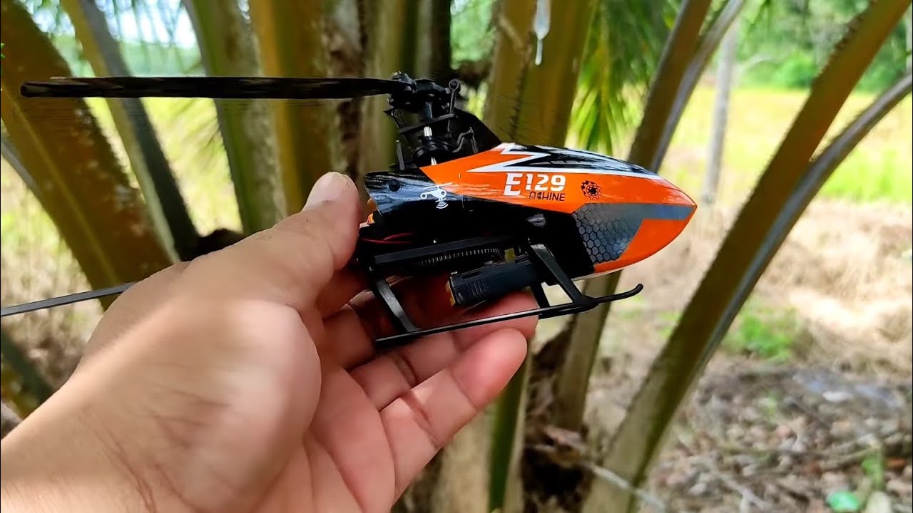 Terbang Stabil Kuat Lawan Angin RC Helicopter Eachine E129 Flybarless Altitude Hold
