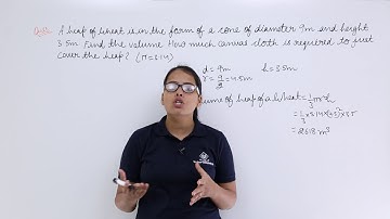 Class10th – RD Sharma - Problem-11 on Surface area and Volume of a Cone | Tutorials Point