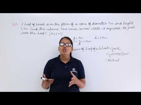 Class10th – RD Sharma - Problem-11 on Surface area and Volume of a Cone | Tutorials Point