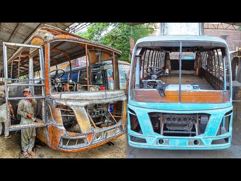 Incredible Bus Revamp at Asian Manufacturing Site | Handmade Bus Making Process | Skills Panda 2.0