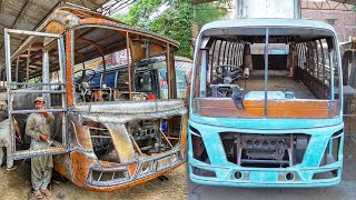 Incredible Bus Revamp at Asian Manufacturing Site | Handmade Bus Making Process | Skills Panda 2.0