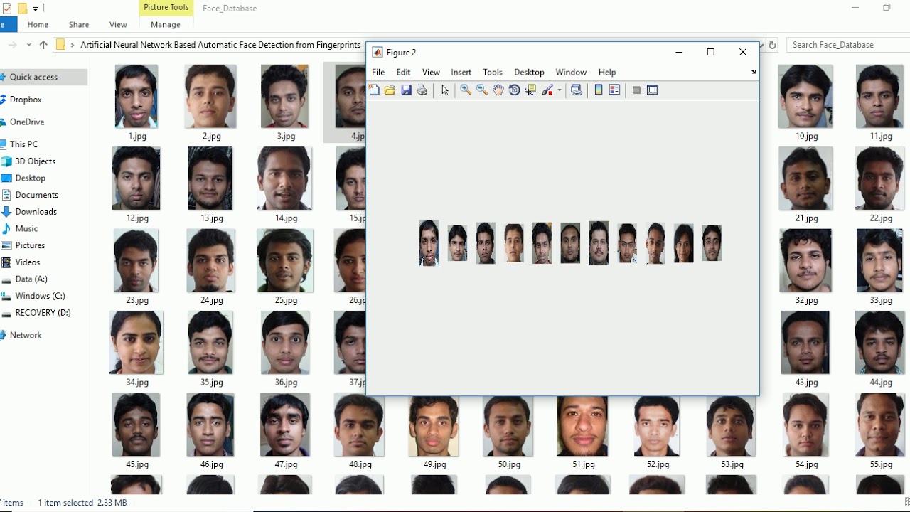AUTOMATIC FACE MATCHING SYSTEM ONLY FROM FINGERPRINTS USING ARTIFICIAL NEURAL NETWORK