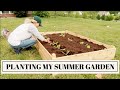 BUILDING RAISED BEDS + TRANSPLANTING SEEDLINGS | Organic Vegetable Gardening | Becca Bristow