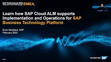 Learn how SAP Cloud ALM supports Implementation and Operations for SAP Business Technology Platform