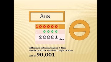 Difference between largest 4 digit number and Smallest 6 digit number