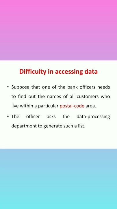 Database Management system (DBMS) Part-7 || Difficulty in accessing ...