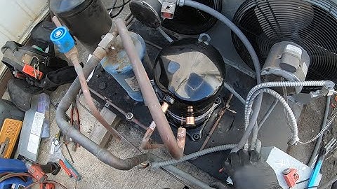 Scroll compressor change out start to finish on walk-in cooler