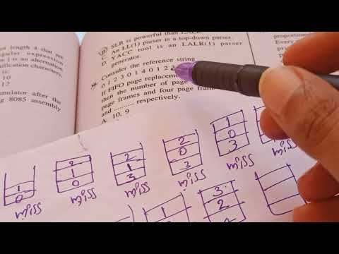 Page replacement algorithm.Important and repeated question in UGC net computer science  and PSC exam