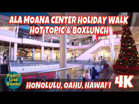 Ala Moana Center Holiday Walk Hot Topic BoxLunch December 7 2022 Oahu Hawaii Virtual Walk