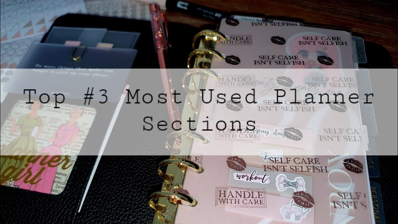 Used Planner Top #3 Most Used Planner Sections 》Personal - YouTube