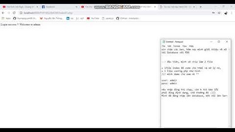 Xữ lý Form đến Database bằng PHP qua  PDO