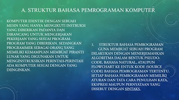 STRUKTUR BAHASA PEMROGRAMAN KOMPUTER