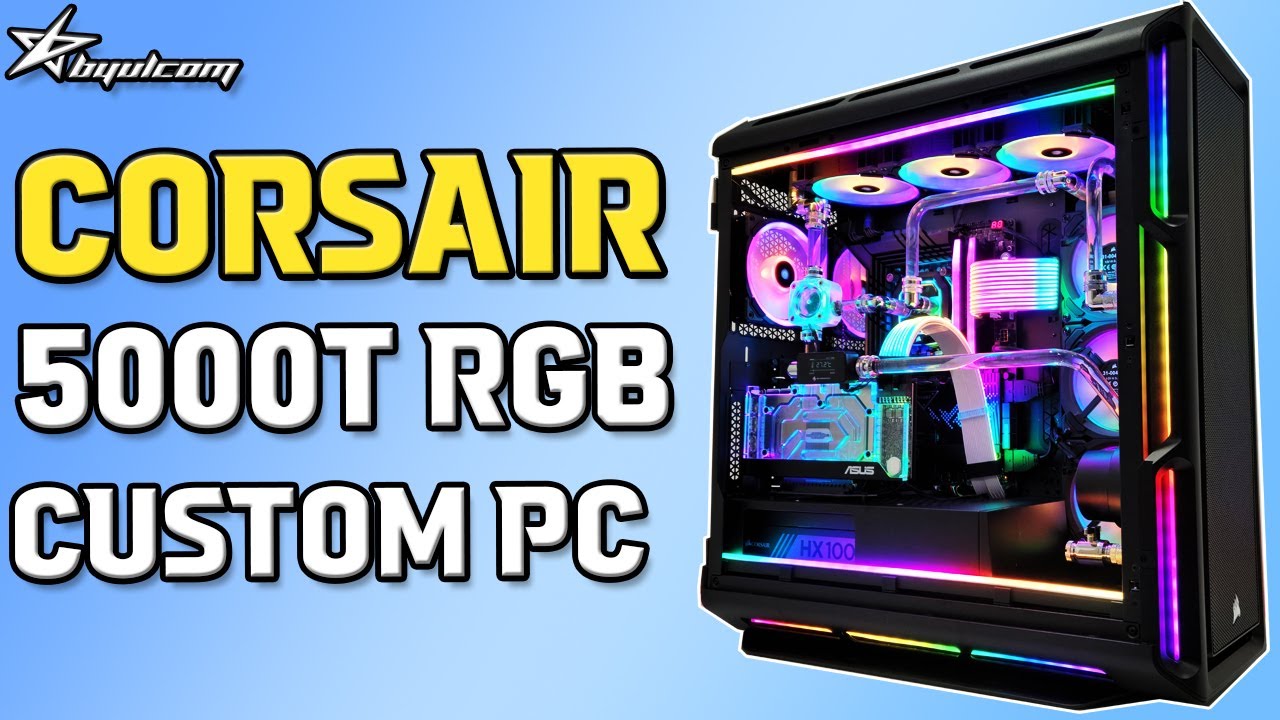 CUSTOM PC  All Corsair 5000T RGB Sensitive Custom Water Cooling PC 