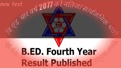 Tu b.ed fourth year result published @@# how to check b.ed fourth year result