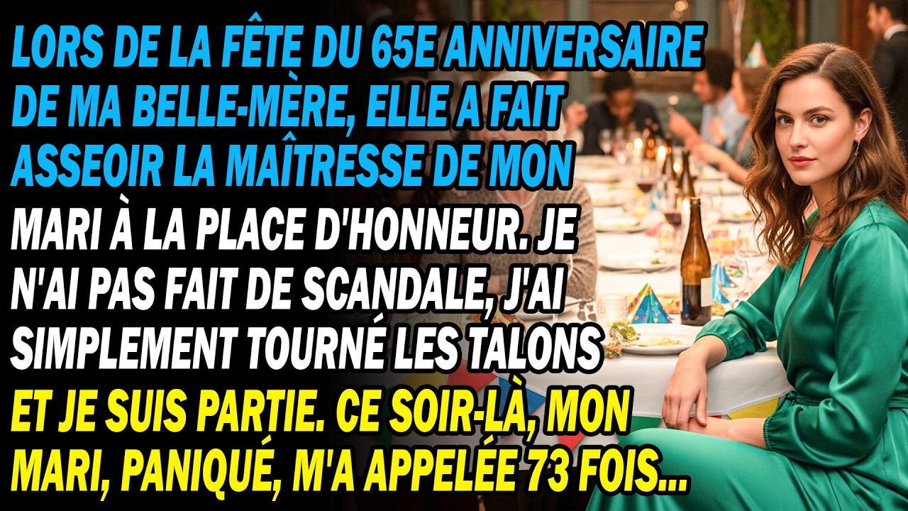 Aux 65 Ans De Ma Belle-Mère 🎈🎂 La Maîtresse De Mon Mari A Pris Ma Place 🪑💔 Je Pars. Mais Le Soir...😏