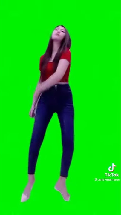 video Tik Tok cewek goyang green screen