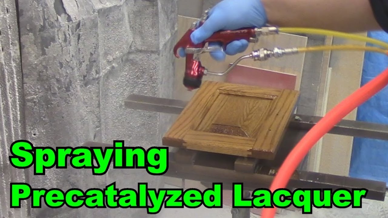 Spraying Precat Lacquer On Two Night Stands Refreshing The Finish # 222