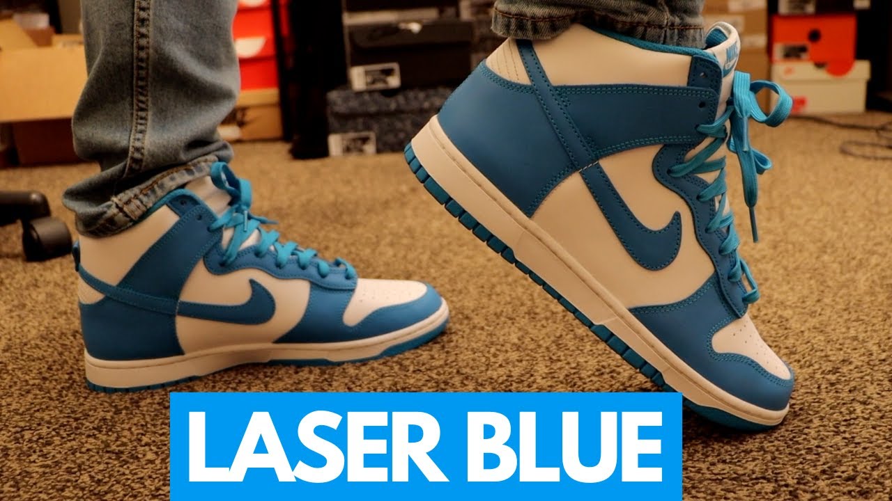 Nike Dunk High Laser Blue Unboxing + On Feet! - YouTube