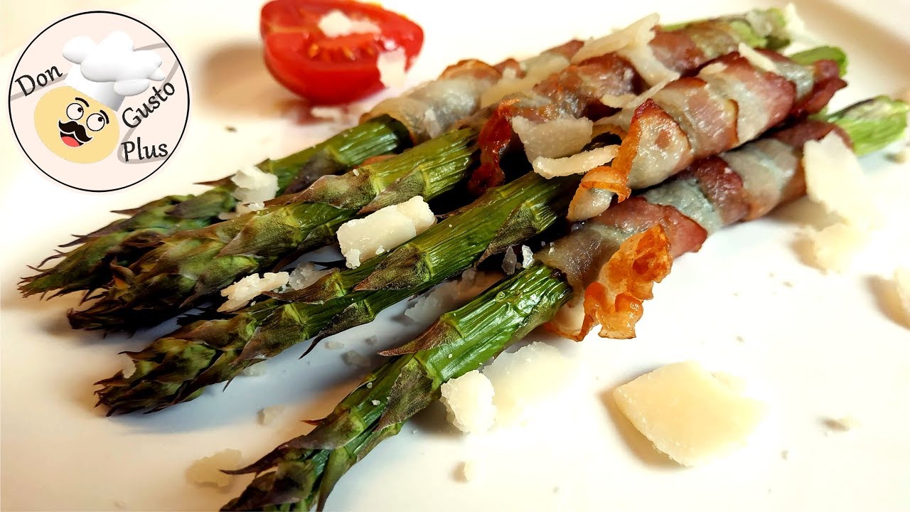 Deliciosos espárragos verdes con bacon Freidora de aire / freidora sin aceite (air fryer Deliciosos espárragos verdes con bacon Freidora de aire / freidora sin aceite (air fryer