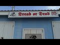 Dread or dead shop. Barbados. Магазин на Барбадосе, поселок на острове. Карибы, Атлантический океан