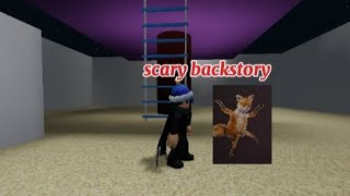 scary backstory sticker about dancing fox
