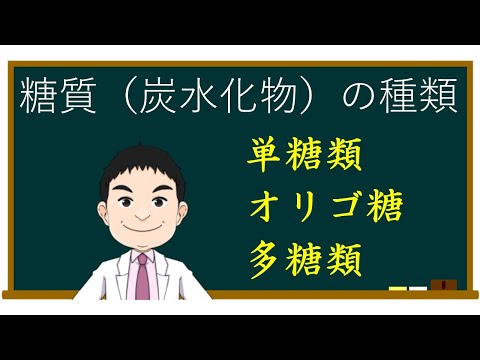 炭水化物（糖質）の種類：単糖類・オリゴ糖・多糖類【オンライン授業】