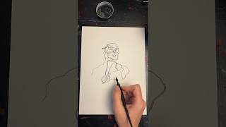 The Flash Line Art Ink Drawing Timelapse