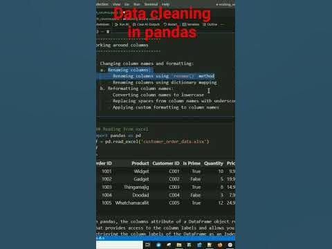 Data cleaning working with columns in python pandas - YouTube